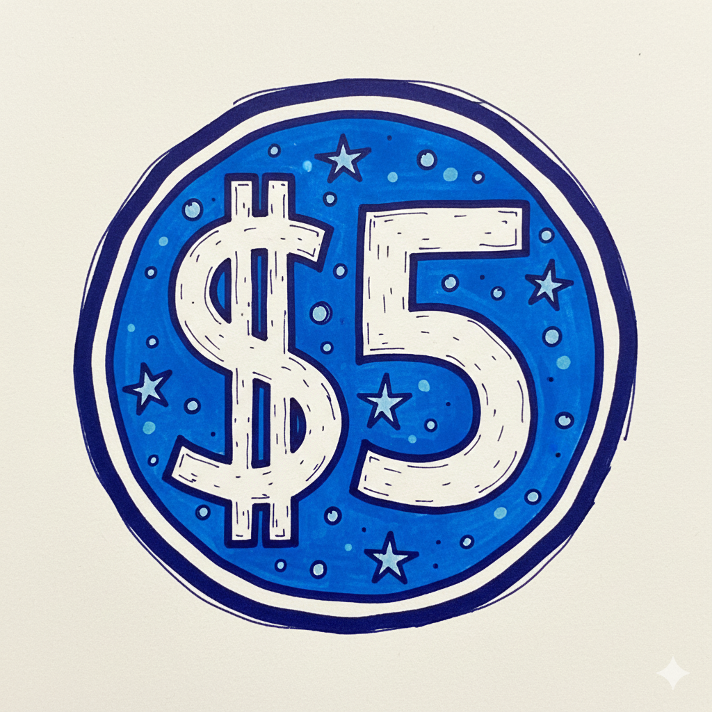 $5 badge