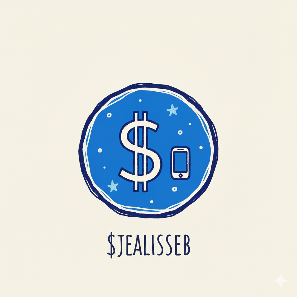 Cash and phone doodle